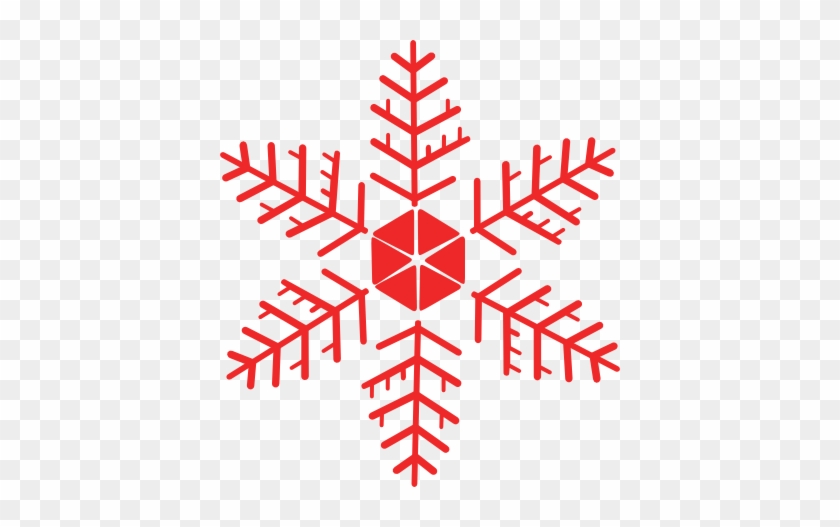 Red Snowflake Clipart - Red Snowflake Transparent Background #413970