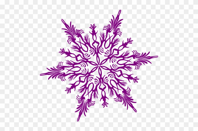 Purple Clipart Snowflake - Black Snowflake Transparent #413985