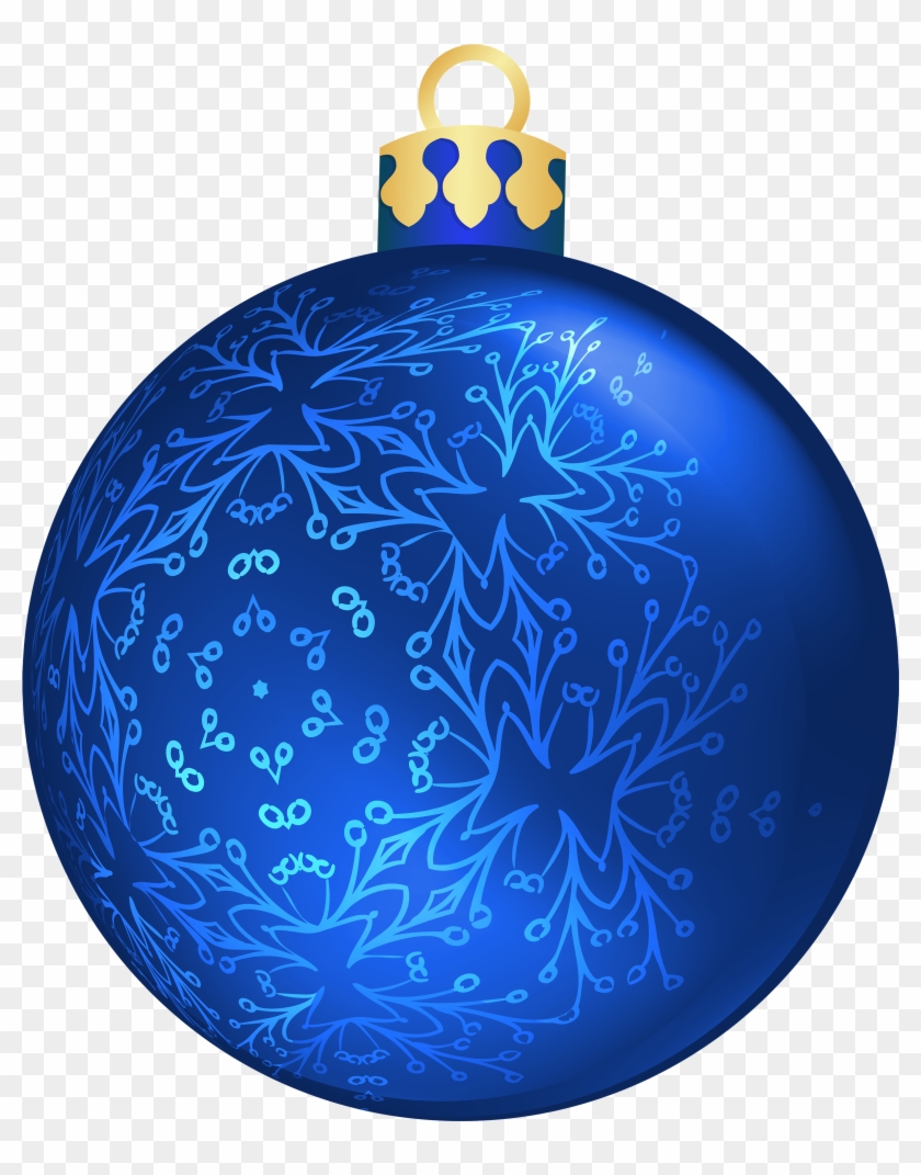 Christmas Ornaments Clipart Navy Blue - Blue Christmas Ball Png #414555