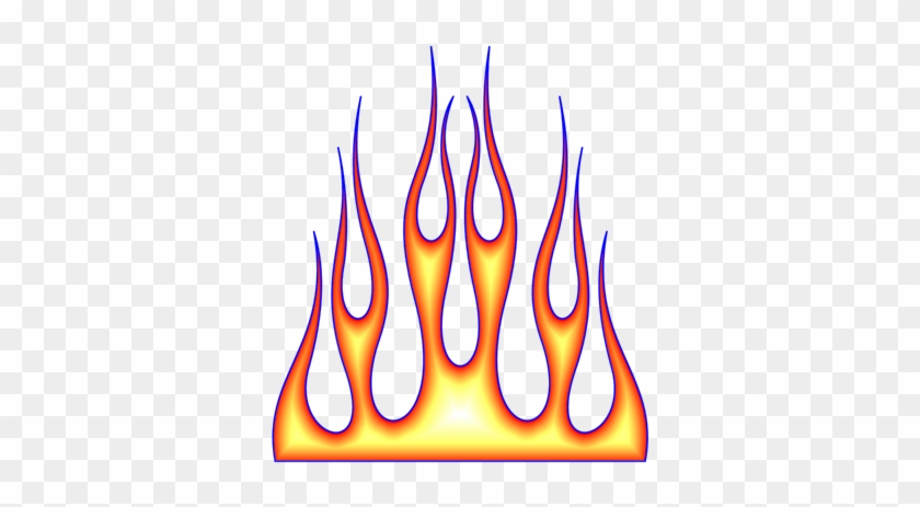 Old School Flames Stencil Pictures To Pin On Pinterest - Old School Flames Png #416414