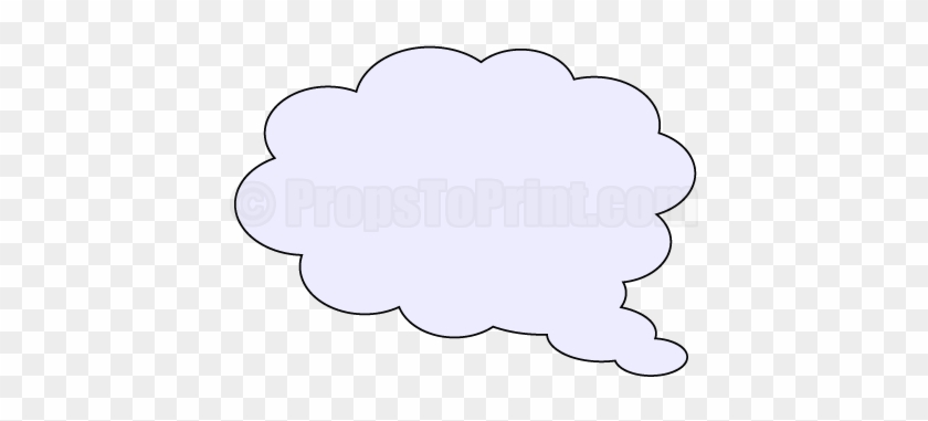 Printable Thought Cloud Photo Booth Prop - Booth Props Template Necklace #416528