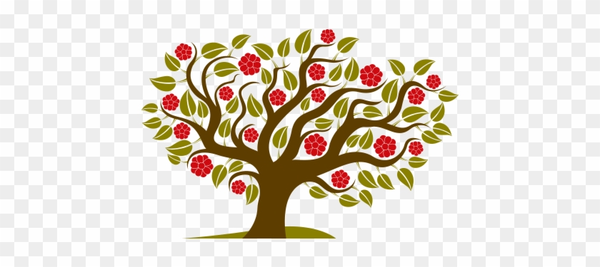 Clipart Kırmızı Meyveli Yeşil Yapraklı Ağaç - Ağaç Clipart #416784