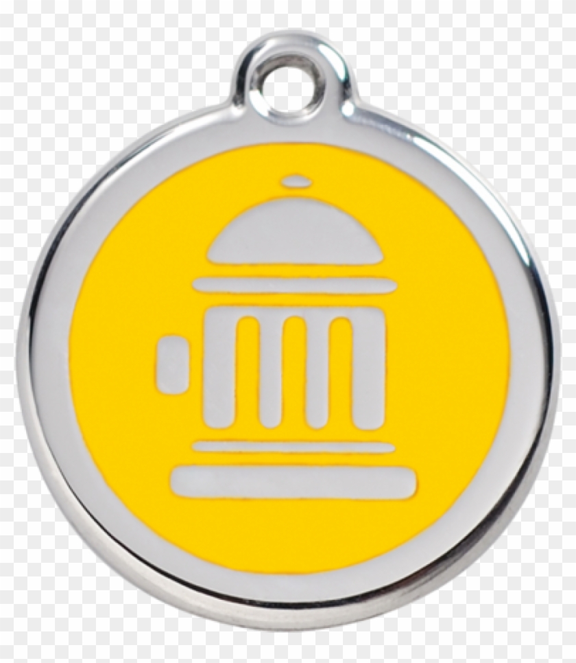 More Views - Red Dingo Fire Hydrant Pet Id Dog Tags - Yellow In #416913