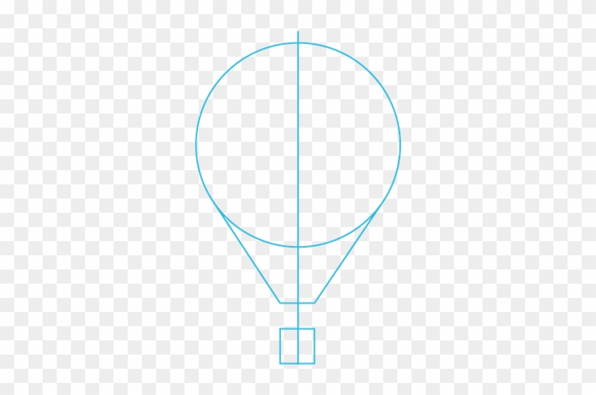 Lets Draw The Basic Shapes And Lines Applying Gentle - Draw Hot Air Balloons #416968