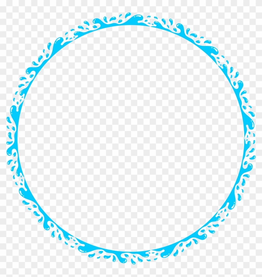 Splash Clipart Water Frame - Circle Water Splash Vector #416995