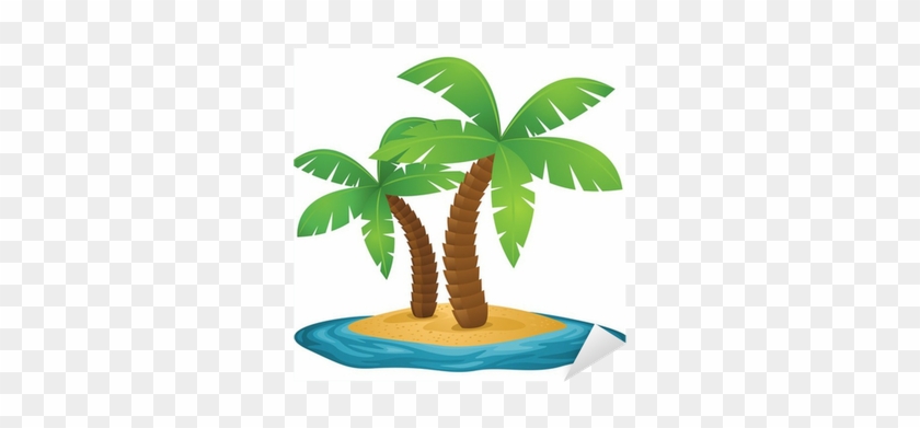 Vinilo Pixerstick Isla, Palmeras, Mar, Playa • Pixers® - Palme Clipart #417723