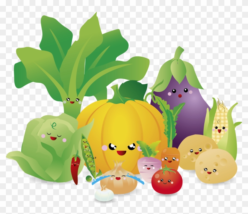 Veggie Burger Vegetable Cartoon Drawing - Cartoon Vegetables Free Vector Download #418078