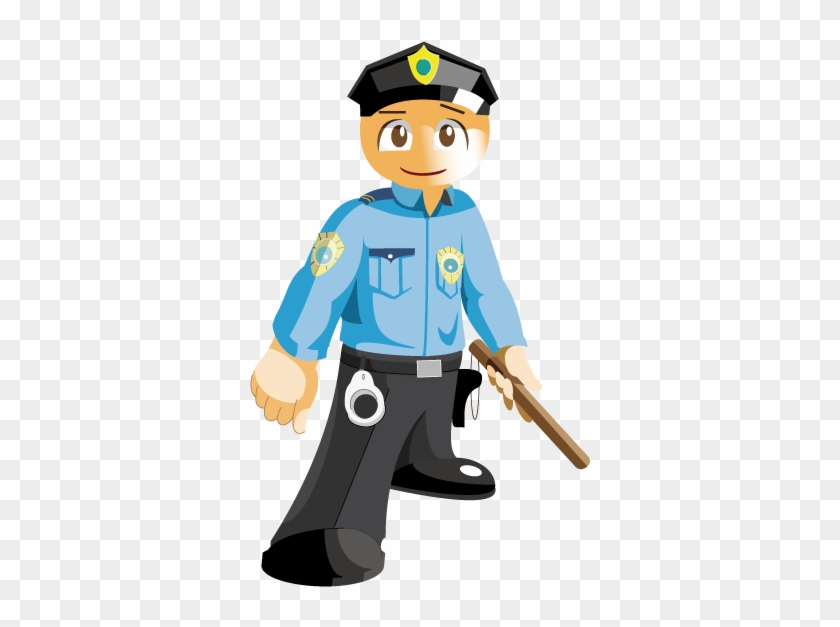 Police Cartoon Security Guard Career - 卡通 职业 #418207