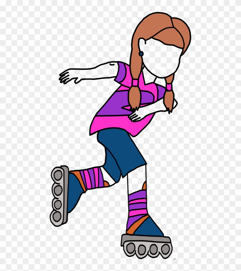 Roller Skating Girl Birthday T Shirt For Kids Personalized - Cartoon #418248