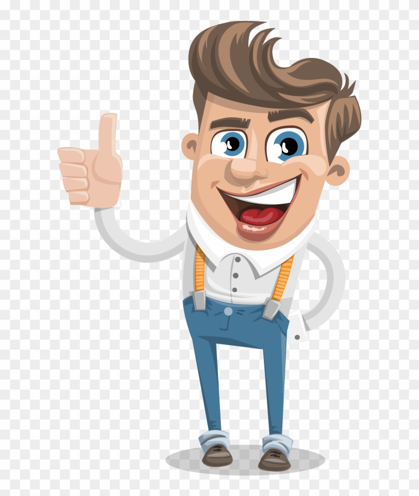 Cheerful Guy Cartoon Character-03 - Cartoon #418255