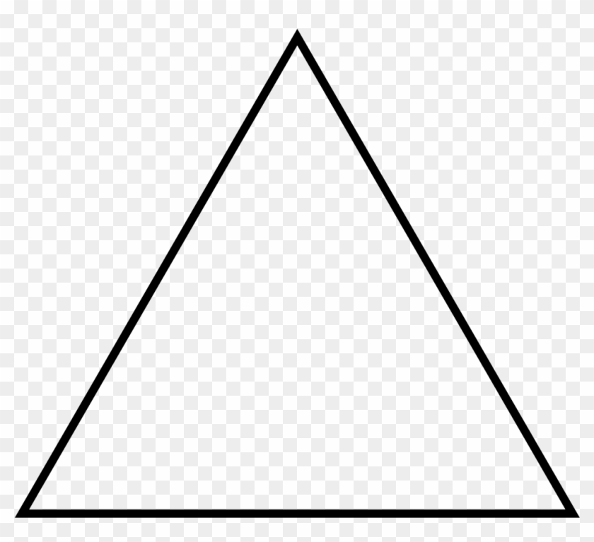 Black And White Triangle Png - Triangle Isosceles #418681