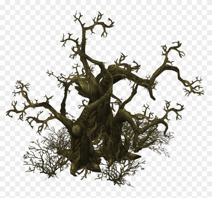 Low Poly Dead Tree Set 3d Model Low-poly Obj Fbx Ma - Dead Tree Top Down #418808