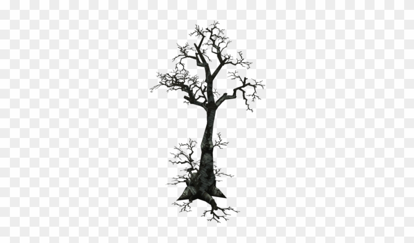 Low Poly Dead Tree Set 3d Model Low-poly Obj Fbx Ma - Silhouette #418825