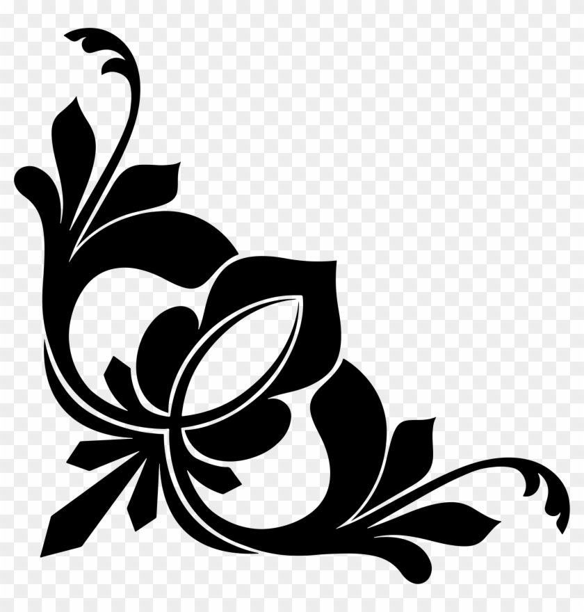 Ornament 2 - Corner Black & White #418833