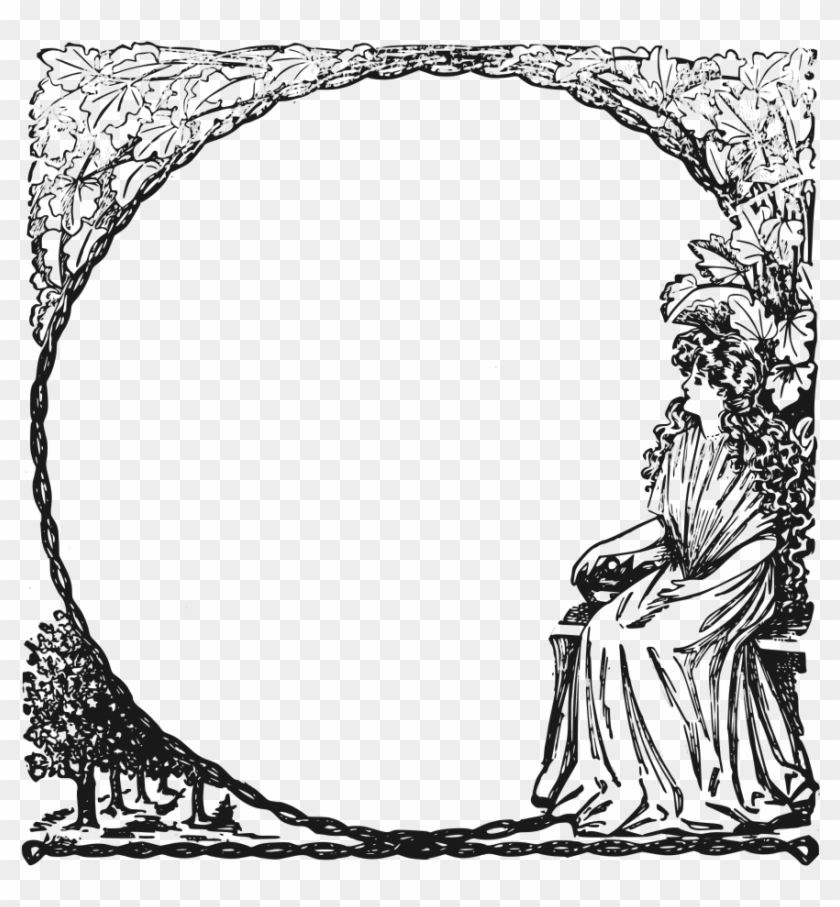 This Free Clip Arts Design Of Lady And A Tree Frame - Cafepress Old Books Throw Pillow #418934