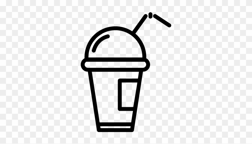 Cold Drink With Straw Vector - Drinking Straw #419024