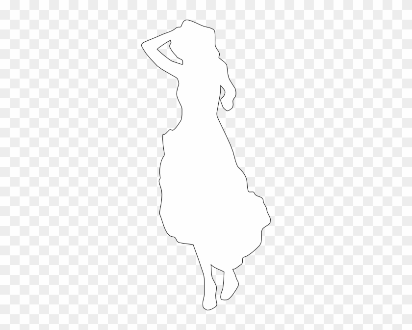 Clean White Silhouette Of A Woman Clip Art - Man And Woman White Silhouette #419104