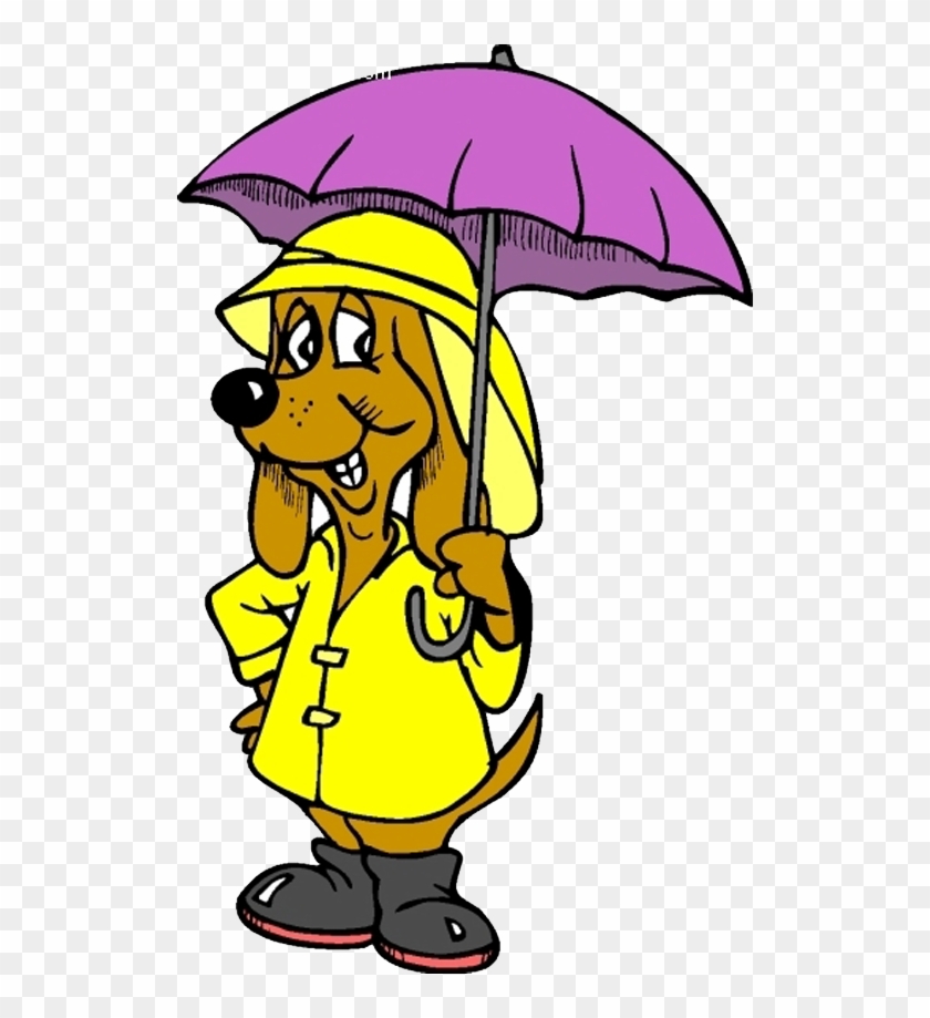 Raincoat Jacket Royalty-free Clip Art - Dog In Rain Clipart #419505