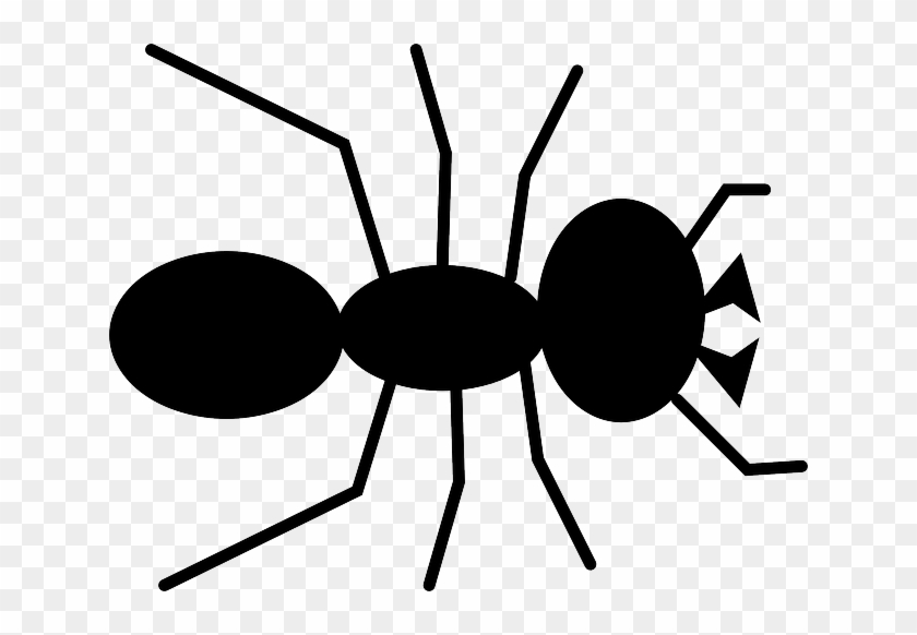 Animal Black, Cartoon, Ant, Bug, Insect, Animal - Ant Clipart #420001