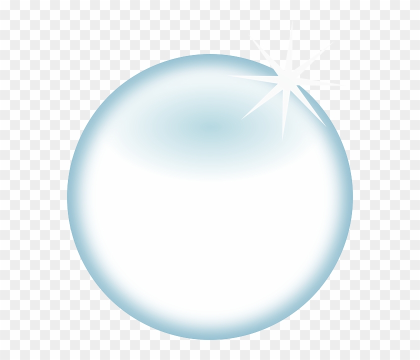 Bubble Crystal Ball, Glass Bead, Glass Sphere, Blue, - Clip Art #420147