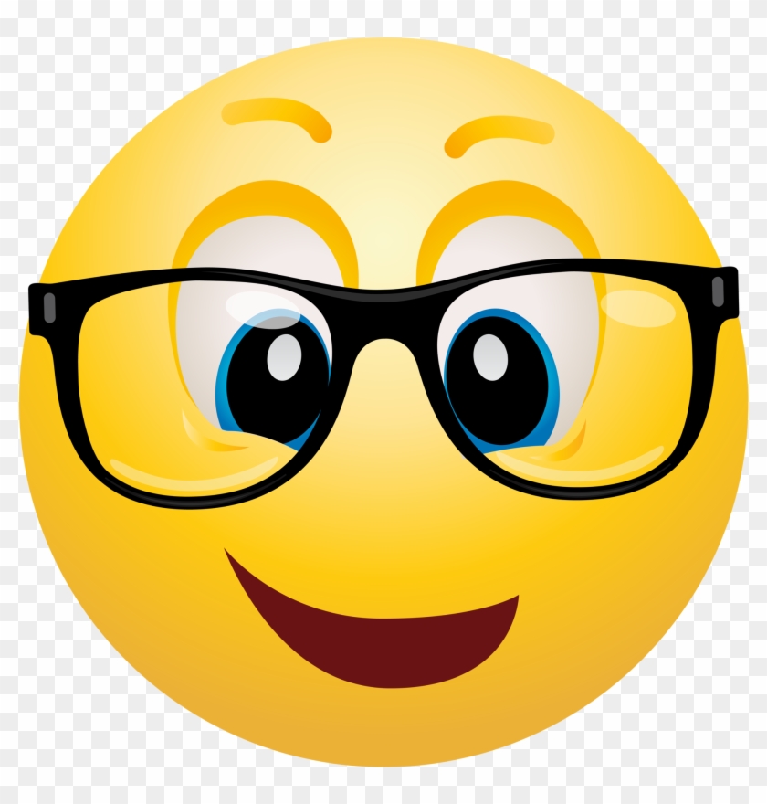 Clipart Beautiful Design Emoji Clipart Geek Emoticon - Emoji Clipart #420458