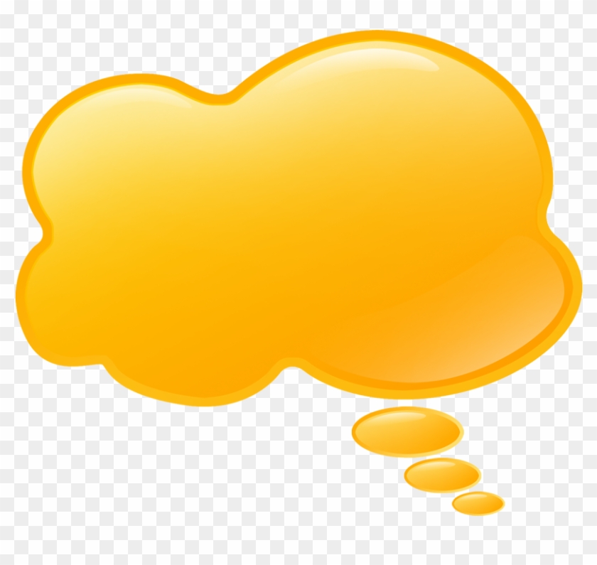 Speech Balloon Bubble Comics Clip Art - Yellow Thought Bubble Transparent Background #420525