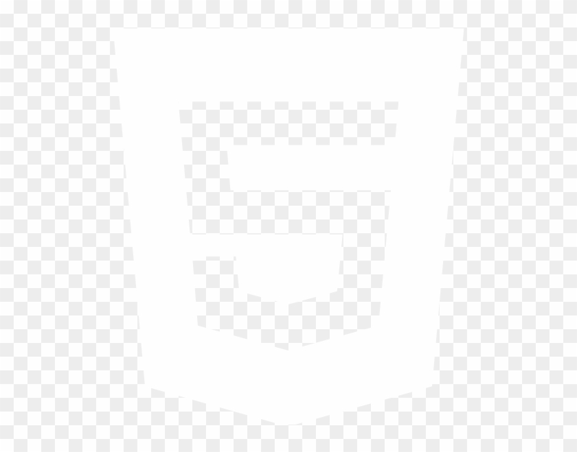 Html Icon - Css 3 Logo White #420666