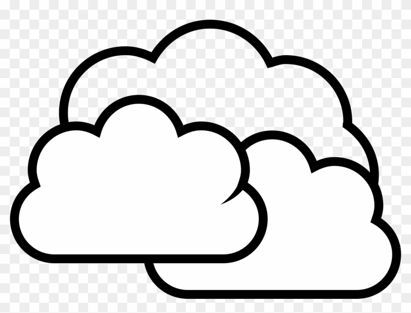 Best White Cloud Clipart - Cloudy Black And White Clip Art #68201