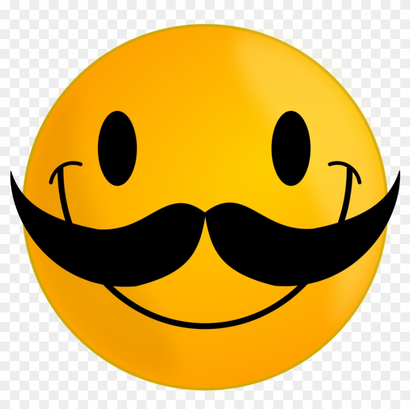 Smiling Sun Clipart Royalty Free - Smiley Face With Mustache #68368