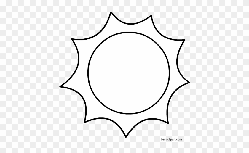 Black And White Sun Free Clip Art - Clip Art #68965