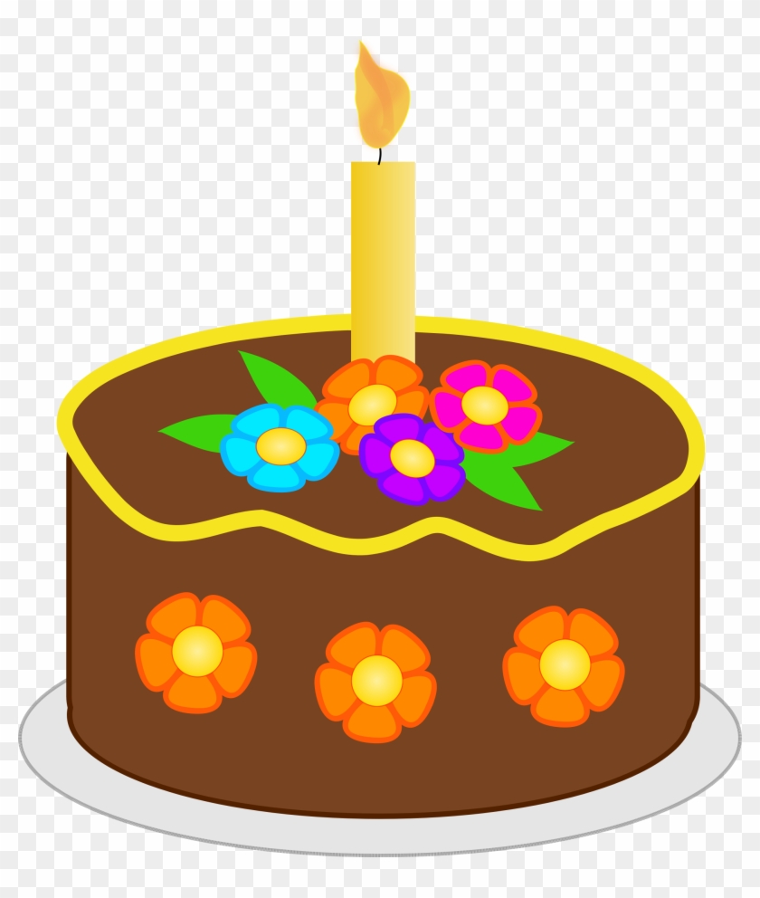 Clipart Chocolate Birthday Cake - Small Clip Art Birthday Cake #69245