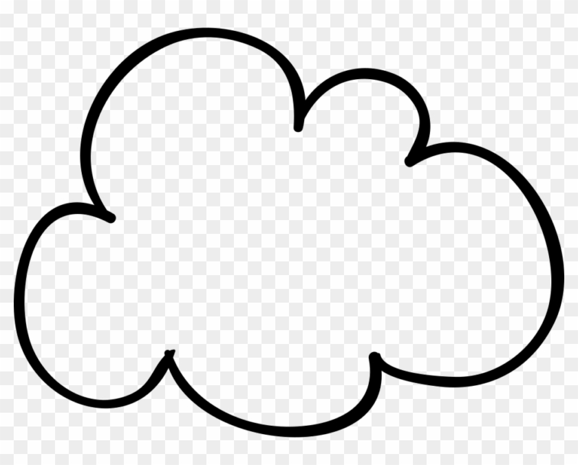 White Cloud Outline Clip Art - Sketch Images Of Cloud #70160