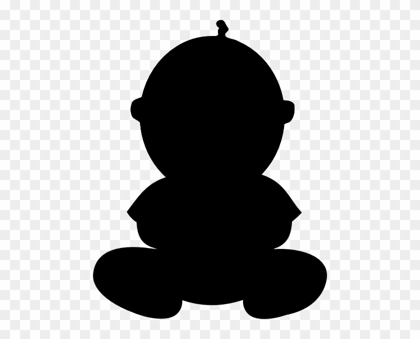 Baby Sitting Silhouette Clip Art - Baby Silhouette Clip Art #70892