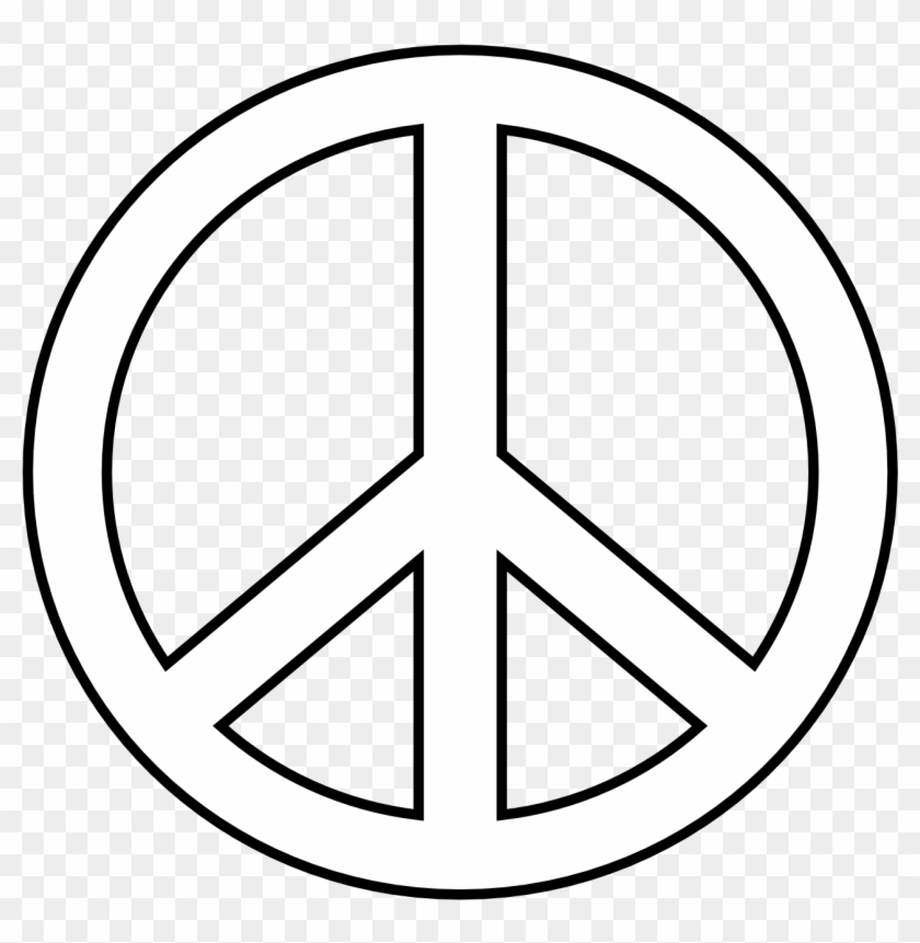 Clip Art Peace Sign Trans Fav Wall Paper - Peace Sign Outline #71174