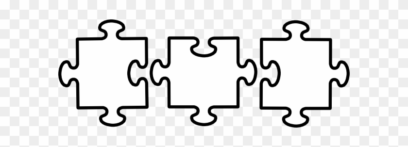 Jigsaw Clipart Black And White - Puzzle Pieces Clip Art #72029