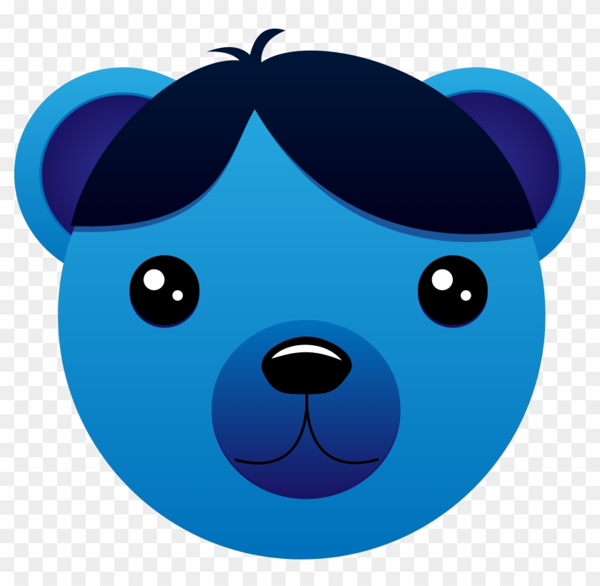 Hair Clipart Blue - Cute Kawaii Notebook: Fred The Blue Bear,100 Lined #72666