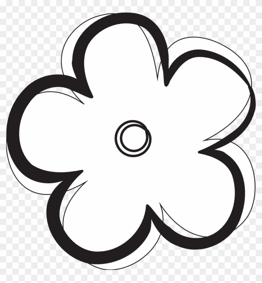Flower Images Black And White - Black And White Emoji Flower #72799