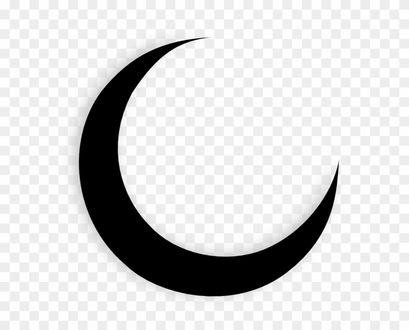 Crescent Moon Outline Tattoo - Crescent Moon Black #72823