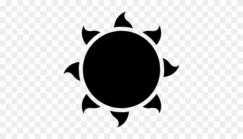 Sun Shape With Small Rays Vector - Sun Shape #73929