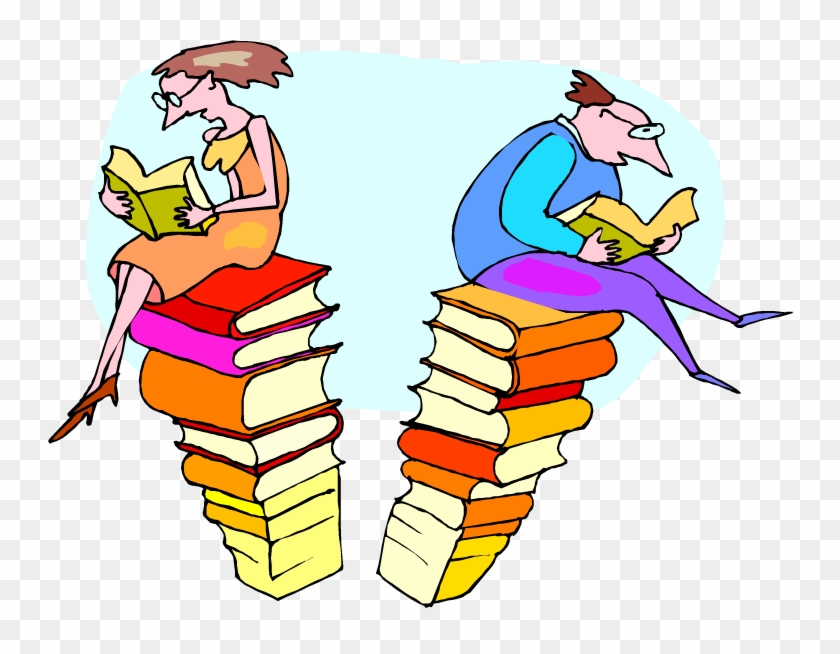 Book Club - Books Boarder Art Clip #74085