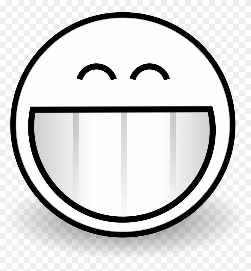 Smiley Face Black And White Clipart Free Happy Faces - Grin Coloring Page #74496