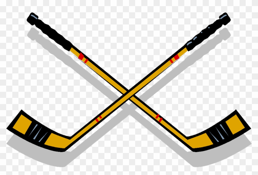 Adult Future Wings - Crossed Ice Hockey Sticks Clipart #75630