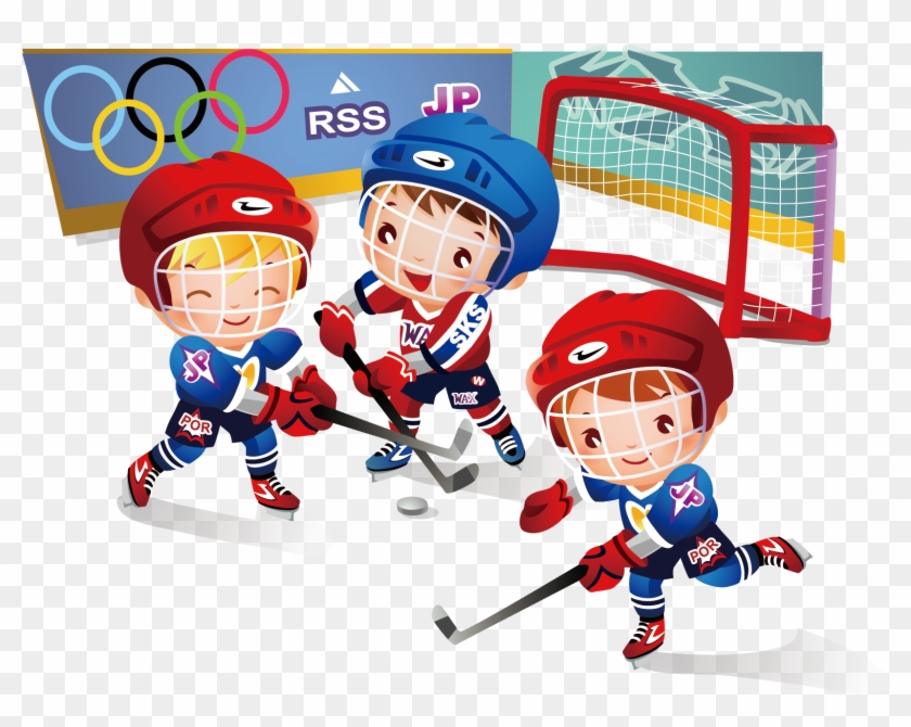 Ice Hockey At The Olympic Games Cartoon Clip Art - Cartoon Images Of Hockey #75842