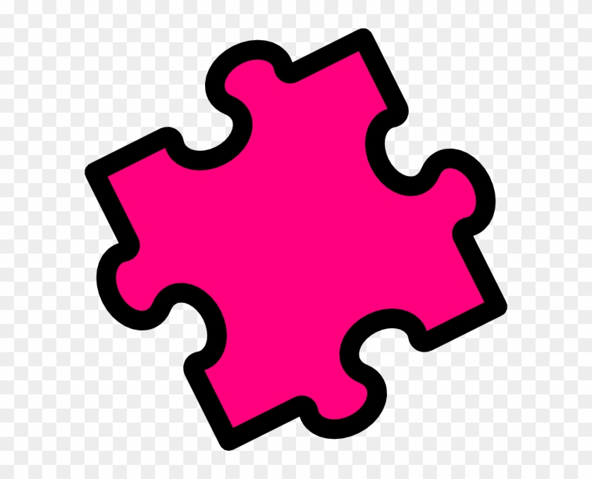 Pink Puzzle Piece Clip Art At Clker Com Vector Clip - Colored Puzzle Piece #75996