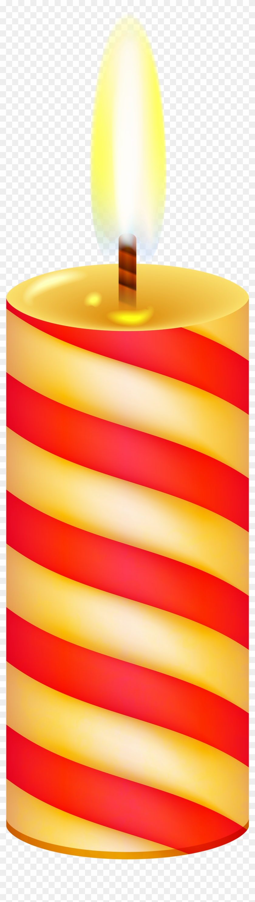 Candle Yellow Red Png Clip Art - Clip Art #76700