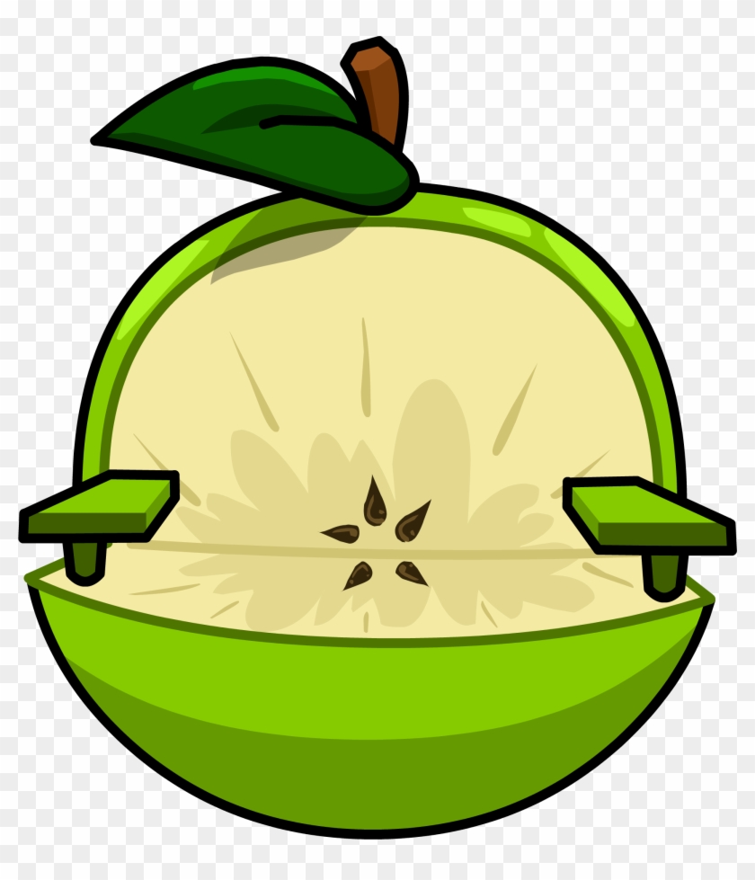 Sour Apple Chair - Fruit Furniture Id Club Penguin #423740