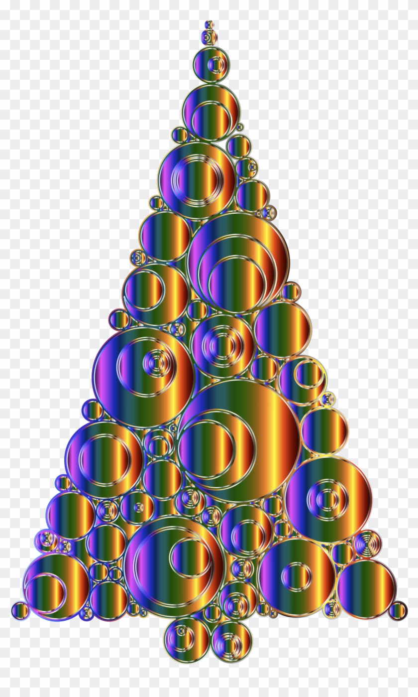 Medium Image - Christmas Abstract Tree Png No Background #424449