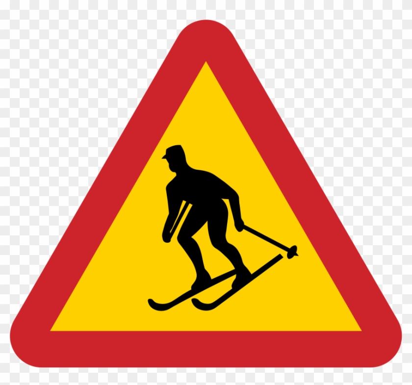 Sweden Road Sign A17 - Dangerous Curve Ahead Sign #425711