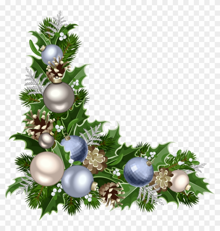 Christmas Ornaments Clipart Corner Border - Christmas Ornaments Clipart Corner Border #426111