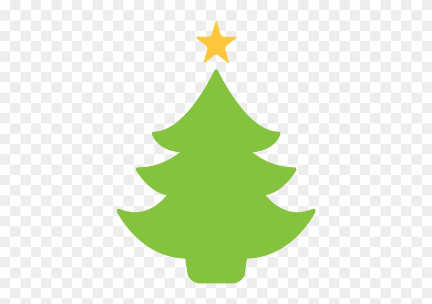 Christmas Tree With Balls And A Star On Top Icons - Christmas Tree Icon Png #426338